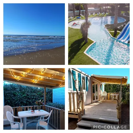 Kamp alanı Les Sablines Plage Bord De Mer Vendres